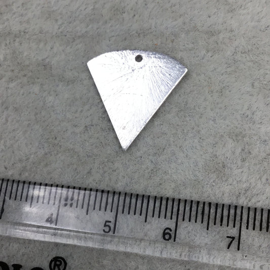 18mm x 18mm Silver Brushed Finish Blank Inverted Triangle Shaped Plated Copper Components - Sold in Pre-Counted Packs of 10 Pieces