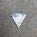 18mm x 18mm Silver Brushed Finish Blank Inverted Triangle Shaped Plated Copper Components - Sold in Pre-Counted Packs of 10 Pieces