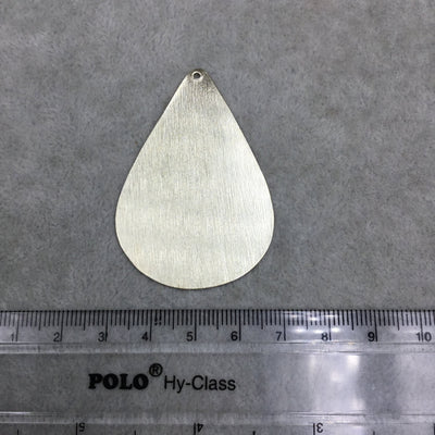 32mm x 54mm Gold Brushed Finish Blank Teardrop Shaped Plated Copper Components - Sold in Pre-Counted Bulk Packs of 4 Pieces - (131-GD)