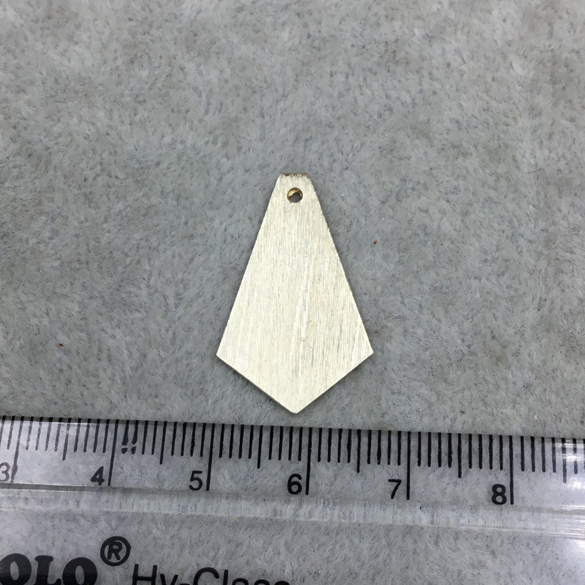 12mm x 22mm - Small Sized Gold Brushed Finish Copper - Blank Men's Tie/Dagger Shaped Components  - Sold in Packs of Ten (587-GD)