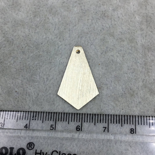 12mm x 22mm - Small Sized Gold Brushed Finish Copper - Blank Men's Tie/Dagger Shaped Components  - Sold in Packs of Ten (587-GD)
