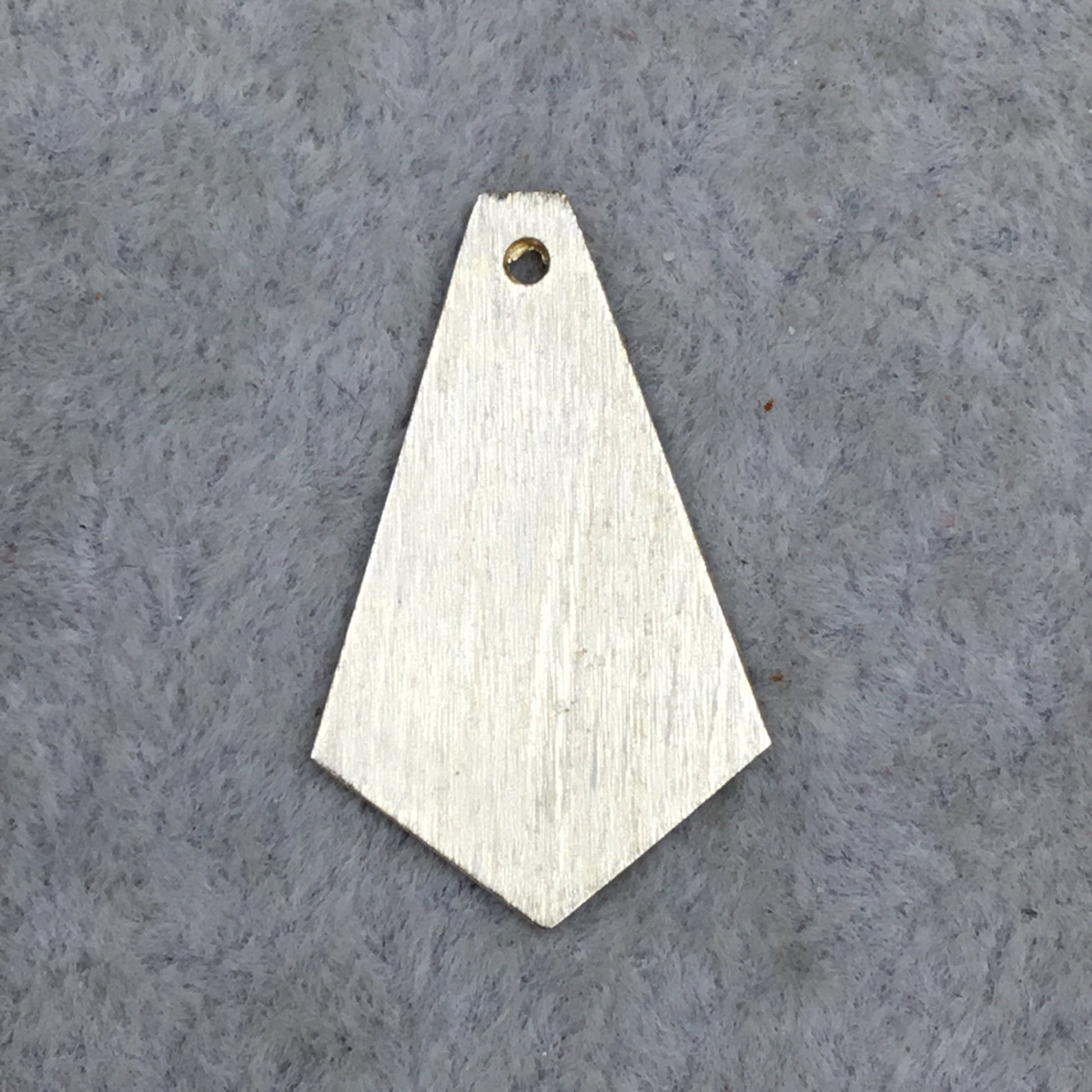 12mm x 22mm - Small Sized Gold Brushed Finish Copper - Blank Men's Tie/Dagger Shaped Components  - Sold in Packs of Ten (587-GD)