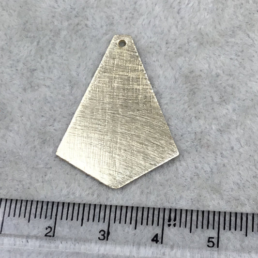 24mm x 32mm - Medium Sized Gold Brushed Finish Copper - Blank Men's Tie/Dagger Shaped Components  - Sold in Packs of Ten (588-GD)