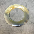 3.5" Semi-Transparent Black/Brown Open Ring Shaped Lightweight Natural Horn Pendant/Component - Measuring 90mm x 90mm