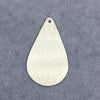 25mm x 43mm Gold Brushed Finish Blank Teardrop Shaped Plated Copper Components - Sold in Pre-Counted Bulk Packs of 10 Pieces - (596-GD)