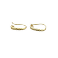 10mm x 19mm - 18k Gold Overlay Embossed Swirls with Hidden Loop - High Quality Earring Wire - Two Pairs Per Pack (Four Pieces Total)