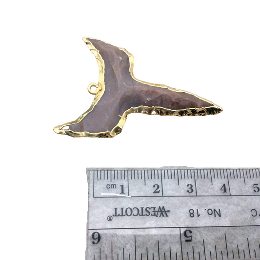 Gold Finish Fox Head Pendant Jasper – Electroplated Animal Shape 45–50mm (EJ009S)
