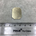20mm x 29mm Gold Brushed Finish Blank Octagon Shaped Plated Copper Components - Sold in Pre-Counted Bulk Packs of 10 Pieces - (191-GD)