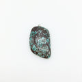 OOAK Silver Plated Stabilized Brazilian Turquoise Freeform Shaped Bezel Pendant "BTS10" - ~ 25mm x 40mm - Sold Individually , As Pictured