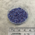 Size 11/0 Glossy Finish Lined Blue Luster Genuine Miyuki Delica Glass Seed Beads - Sold by 7.2 Gram Tubes (Approx. 1300 Beads per 2" Tube)