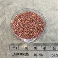 Size 11/0 Glossy Finish Red/Gold Luster Genuine Miyuki Delica Glass Seed Beads - Sold by 7.2 Gram Tubes (Approx. 1300 Beads per 2" Tube)