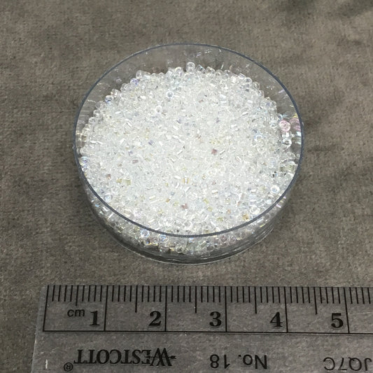 Size 11/0 Glossy Finish Crystal Luster Genuine Miyuki Delica Glass Seed Beads - Sold by 7.2 Gram Tubes (Approx. 1300 Beads per 2" Tube)