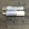 Size 11/0 Glossy Finish Off White AB Genuine Miyuki Delica Glass Seed Beads - Sold by 7.2 Gram Tubes (Approx. 1300 Beads per 2" Tube)