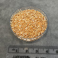 Size 11/0 Metallic Finish Galvanized Gold Genuine Miyuki Delica Glass Seed Beads - Sold by 7.2 Gram Tubes (Approx. 1300 Beads per 2" Tube)