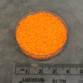 Size 11/0 Matte Finish Op. Mandarin Orange Genuine Miyuki Delica Glass Seed Beads - Sold by 7.2 Gram Tubes (Approx. 1300 Beads per 2" Tube)