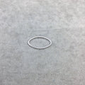 15mm x 25mm Silver Finish Open Twisted Wire Marquise Shaped Plated Copper Components - Sold in Pre-Counted Bulk Packs of 10- (467-GD)