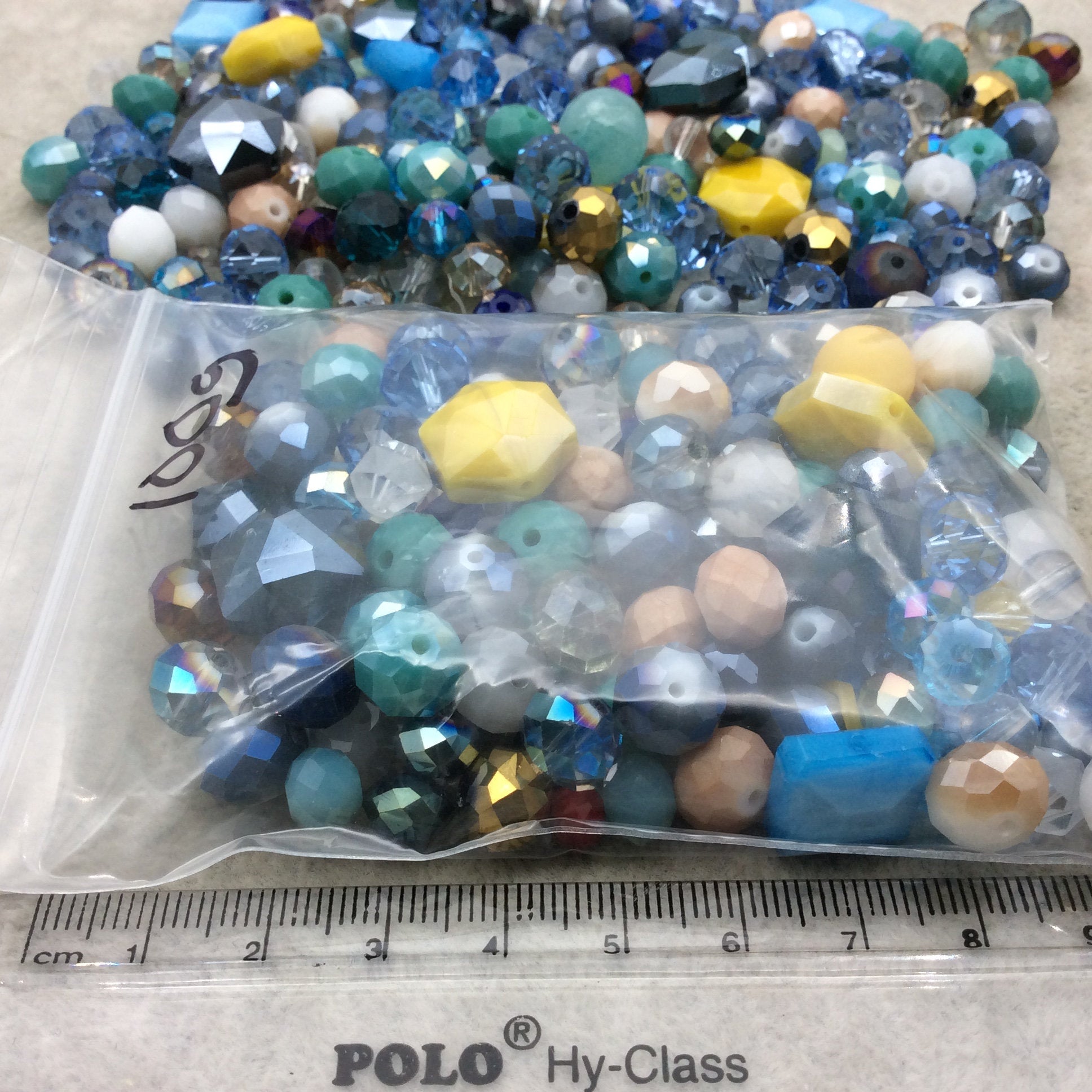 Chinese Crystal Beads | 100 Grams Assorted Finish Assorted Shape Mixed Crystal Glass Beads