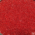 Size 11/0 Glossy Finish Red Color Transparent Miyuki Glass Seed Beads - Sold by 23 Gram Tubes (~ 2500 Beads / Tube) - (11-9141)