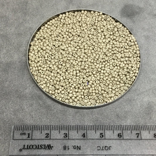 Size 11/0 Matte Finish Metallic Silver  Miyuki Glass Seed Beads - Sold by 23 Gram Tubes (~ 2500 Beads / Tube) - (11-92091)