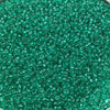 Size 11/0 Glossy Finish Dark Green Color Transparent Miyuki Glass Seed Beads - Sold by 23 Gram Tubes (~ 2500 Beads / Tube) - (11-9147)