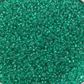 Size 11/0 Glossy Finish Dark Green Color Transparent Miyuki Glass Seed Beads - Sold by 23 Gram Tubes (~ 2500 Beads / Tube) - (11-9147)