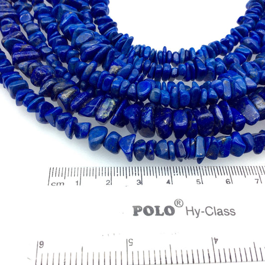 Glossy Finish Natural Lapis Lazuli Mixed Nugget Beads with 1mm Holes - Sold by 16" Strand (Approx. 120 Beads) - Measuring 2-5mm x 6-10mm