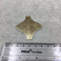 52mm x 60mm Gold Brushed Finish Blank Mod Shaped Plated Copper Components - Sold in Pre-Counted Bulk Packs of 4 Pieces - (483-GD)