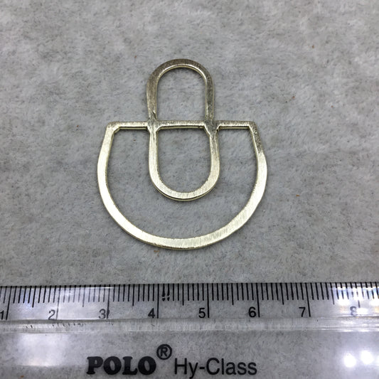 38mm x 48mm Open Abstract Purse Shaped - Gold Brushed Finish Copper Components - Sold in Packs 4 (492-GD)