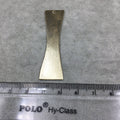 15mm x 18mm Gold Brushed Finish Blank Abstract Hourglass Shaped Plated Copper Components - Sold in Packs of 4 Pieces - (494-GD)