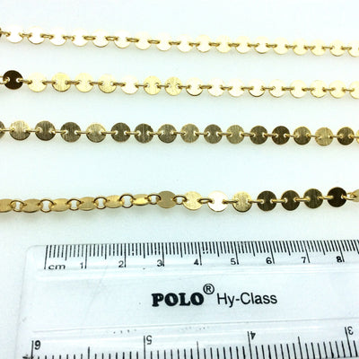 14k Gold Plated Link Chain - 6mm Coin Link Chain
