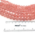 10mm Natural Cherry Quartz Smooth Round/Ball Shaped Beads with 2mm Holes - 7.75" Strand (Approx. 20 Beads) - LARGE HOLE BEADS