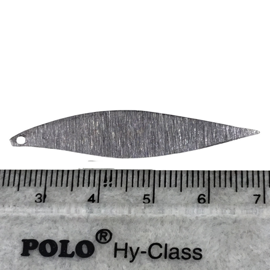 11mm x 49mm Gunmetal Brushed Finish Blank Wavy Leaf Shaped Plated Copper Components - Sold in Pre-Counted Bulk Packs of 10 Pieces - (094-GM)