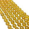 10mm Faceted Mustard Yellow Agate Round/Ball Shaped Beads - 15" Strand (Approximately 38 Beads) - Natural Semi-Precious Gemstone