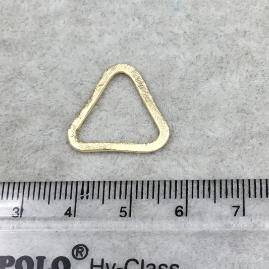 Gold Plated Copper Open Rounded Triangle Shaped Components - Measuring 19mm x 20mm - Sold in Packs of 10 (478-GD)