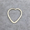 Brushed Finish Gold Plated Copper Open Heart Shaped Components - Measuring 20mm x 21mm - Sold in Packs of 10 (479-GD)