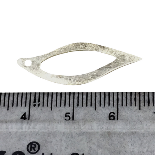 Jewelry Findings 11mm x 29mm Gold  Brushed Finish Thick Leaf Shaped Plated Copper Components Sold in Pre-Counted Packs of 10 Pcs (087-GD)