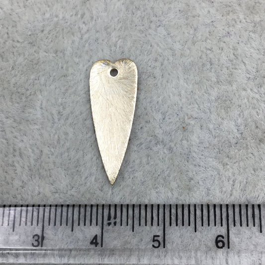 8mm x 20mm Small Sized Gold Plated Copper Skinny Pointed Heart Shaped Pendant/Charm Components - Sold in Packs of 10 (503-GD)