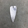 8mm x 20mm Small Sized Silver Plated Copper Skinny Pointed Heart Shaped Pendant/Charm Components - Sold in Packs of 10 (503-SV)
