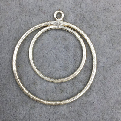 37mm x 37mm Large Sized Gold Plated Copper Double Nested Circular/Hoop Shaped Pendant Components - Sold in Packs of 10