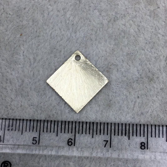 Jewelry Findings 18mm x 18mm 36x36mm Gold Brushed Finish Blank Diamond Shaped Plated Copper Components - Sold in Packs of 10 Pcs - (592-GD)