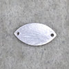 8mm x 15mm Silver Brushed Finish Dual Drilled Blank Marquise Shaped Plated Copper Components - Sold in Bulk Packs of 10 Pieces - (599-SV)
