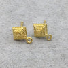 18k Gold Overlay 7mm Kite Shape with Loop Post Clip - High Quality Earring Finding - One Pairs Per Pack (Two Pieces Total)