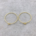 20mm x 20mm - 18k Gold Overlay Circle Shape - High Quality Earring Wire - Eight Pairs Per Pack (Sixteen Pieces Total)