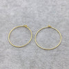 30mm x 30mm - 18k Gold Overlay Circle Shape - High Quality Earring Wire - Seven Pairs Per Pack (Fourteen Pieces Total)