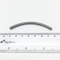 4mm x 70mm Gunmetal Brushed Long Curved Tube (with 3mm Hole) Plated Copper Component  - Sold in Packs of 10 (608-GM)