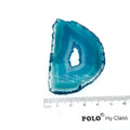 OOAK Large Freeform Shaped UNDRILLED Open Aqua Blue/Green Agate Druzy "CHTA12" Slice Focal Pendant - 45mm x 70mm, Sold As Shown