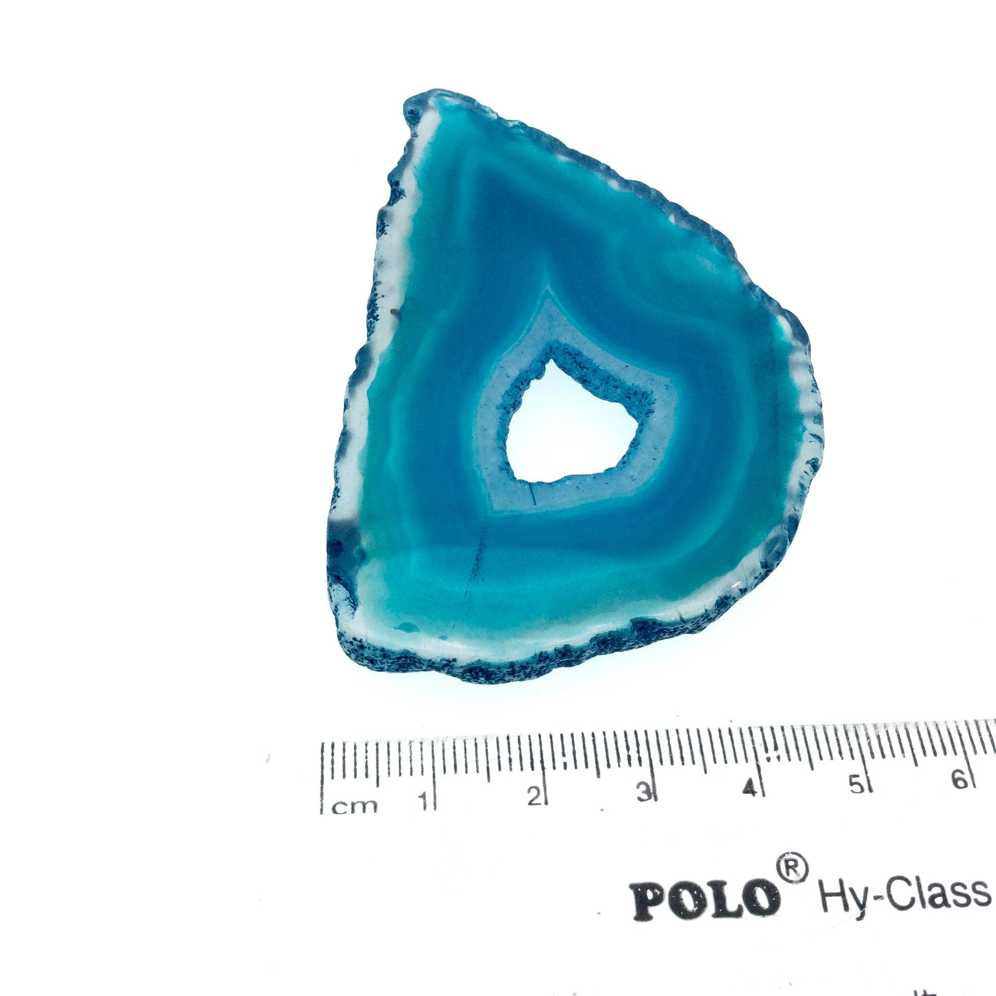OOAK Large Freeform Shaped UNDRILLED Open Aqua Blue/Green Agate Druzy "CHTA24" Slice Focal Pendant - 50mm x 75mm, Sold As Shown