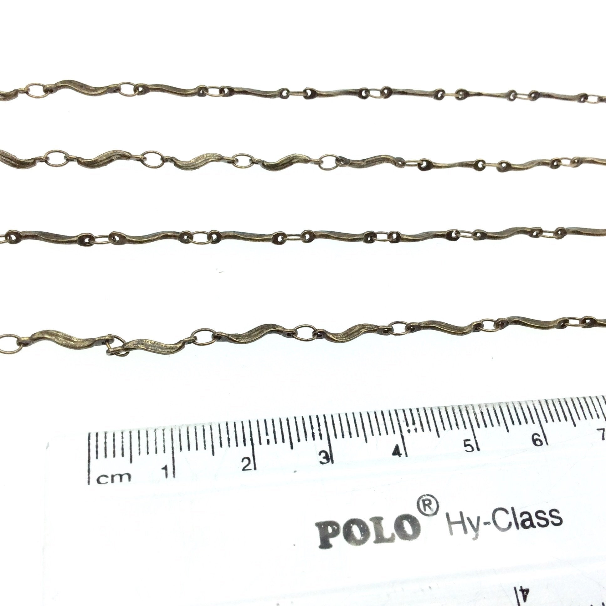 Bronze Plated Copper Link Chain - 10mm Wavy Links - CUTE and Delicate - Sold By the Foot!   (CH-464-BR)