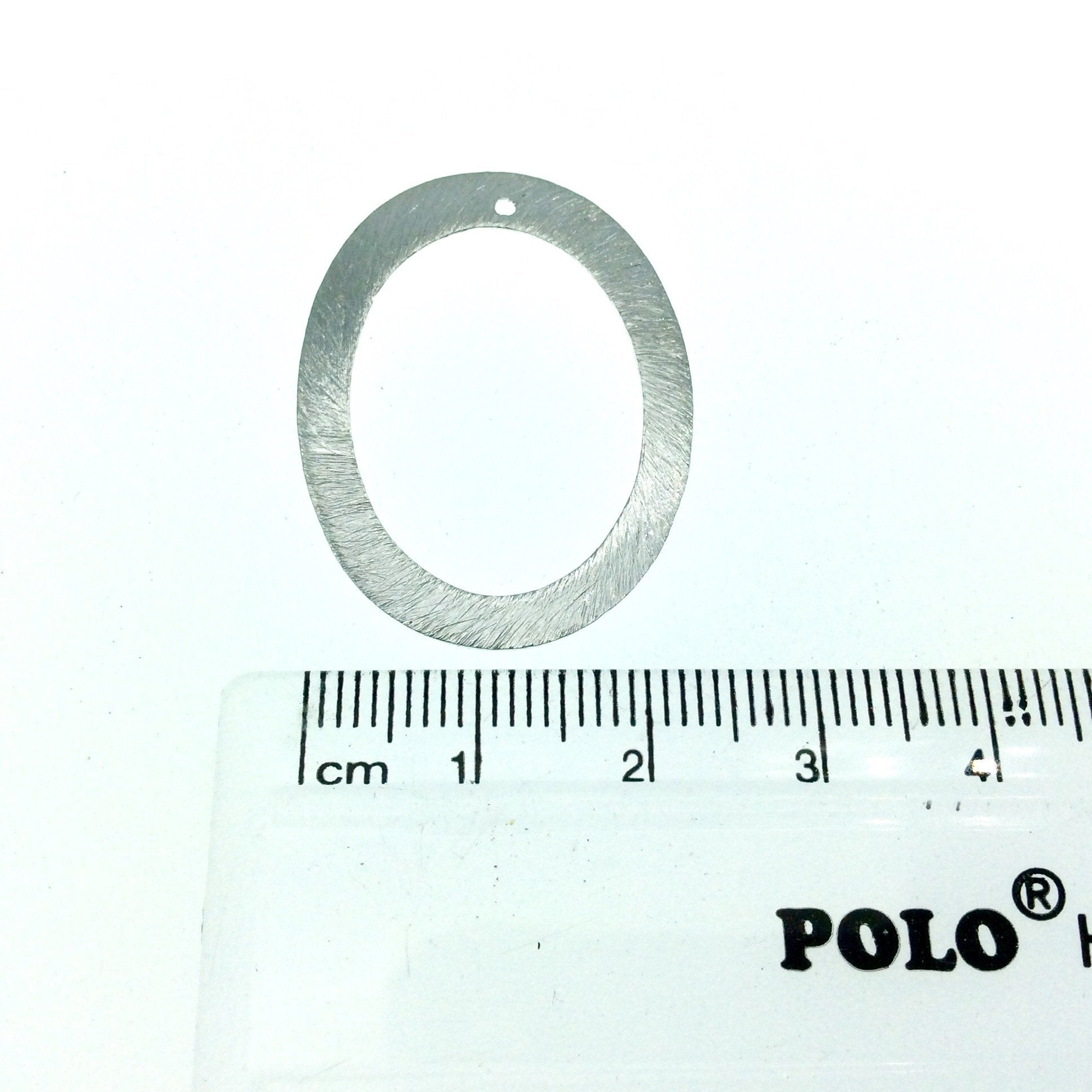 25mm x 33mm Gunmetal Brushed Finish Thick Open Oval Shaped Plated Copper Components - Sold in Pre-Counted Bulk Packs of 10 Pieces - (627-GM)