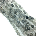 6mm Smooth Mixed Gray Agate Round/Ball Shaped Beads - 15.5" Strand (Approximately 64 Beads) - Natural Semi-Precious Gemstone